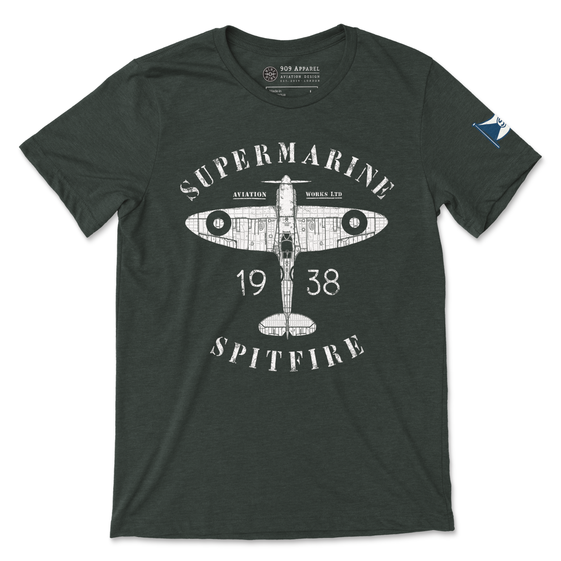 Supermarine Spitfire Mk. 1 - Heritage 1938 T-Shirt — 909 Apparel®
